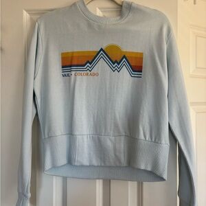 Light Blue Vail CO Sweater/Sweatshirt